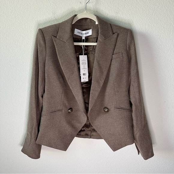 NWT VERONICA BEARD Rickie Crop Dickey Jacket in Lichen Melange SZ US 4 - Picture 7 of 9